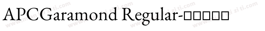 APCGaramond Regular字体转换